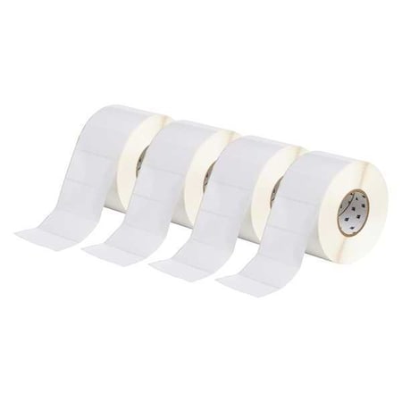 Brady Printable Labels, 4" W x 2" H, White, PK4 XTHT-55-8423-3