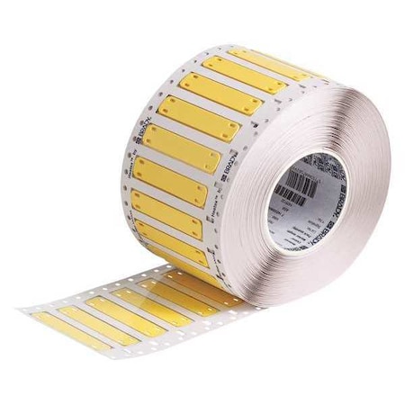 Brady Printable Tags, 3" W x 0.625" H, Ylw HSCM-3000-0.625-YL