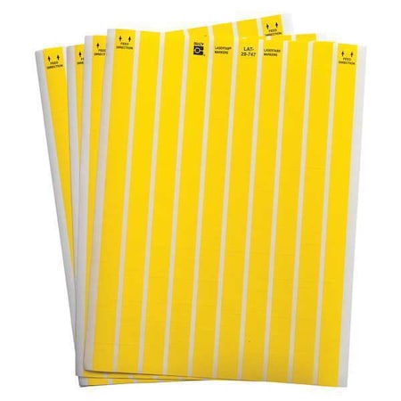 Brady Laser Printer Lbls, 0.65x0.2, Yellow, PK21 LAT-29-747-10-YL