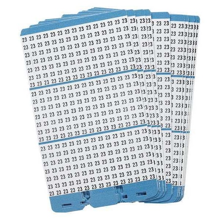 Brady Porta-Pack Wire Markers, 23, Blk/Wht, PK10 PWM-23