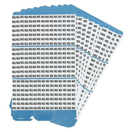 Brady Porta-Pack Wire Markers, NEG, Blk/Wht, PK10 PWM-NEG