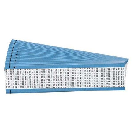 Brady Wire Markers, Legend 15, Black/White, PK25, TMM-15-PK TMM-15-PK