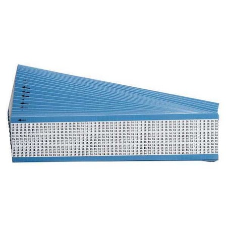 Brady Wire Markers, Legend 16, Black/White, PK25, TMM-16-PK TMM-16-PK