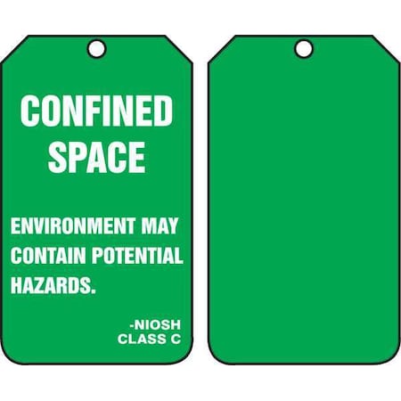 Accuform Hazard Tag, Status Alert, Cardstock, 5 3/4 in H x 3 1/4 in W, Rectangle, 25 PK TSS824CTP
