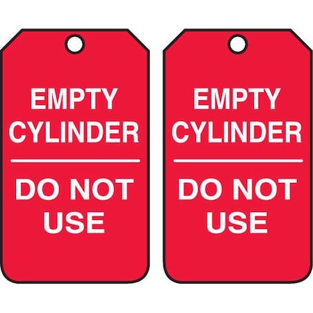 Accuform Cylinder Tag, 5 3/4 in H, 3 1/4 in W, English, MGT202CTP, PK25 MGT202CTP