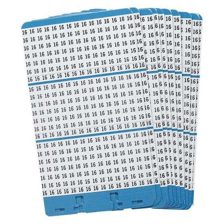 Brady Porta-Pack Wire Markers, 16, Blk/Wht, PK10 PWM-16