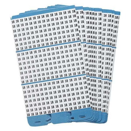 Brady Porta-Pack Wire Markers, 18, Blk/Wht, PK10 PWM-18