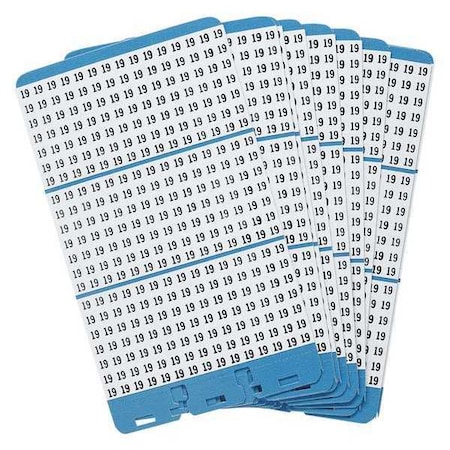 Brady Porta-Pack Wire Markers, 19, Blk/Wht, PK10 PWM-19