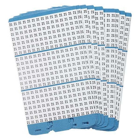 Brady Porta-Pack Wire Markers, 21, Blk/Wht, PK10 PWM-21