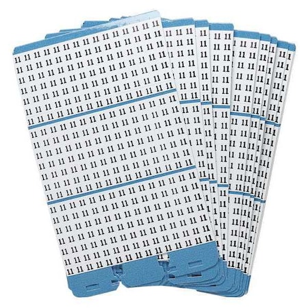 Brady Porta-Pack Wire Markers, 11, Blk/Wht, PK10 PWM-11