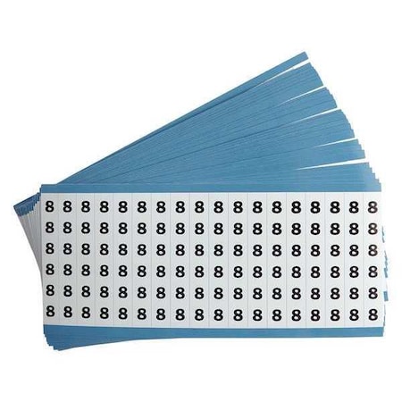 Brady Wire Markers, Legend 8, Black/White, PK25, CAB-8-PK CAB-8-PK