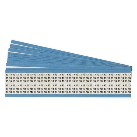 Brady Wire Markers, Legend 13, Black/White, PK25, HH-13-PK HH-13-PK