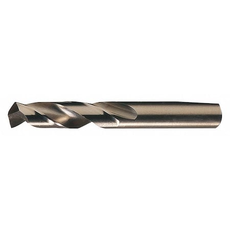 CLEVELAND Screw Machine Drill Bit, Z Size, 135  Degrees Point Angle, Cobalt, Straw/Bronze Finish, Spiral Flute C14716