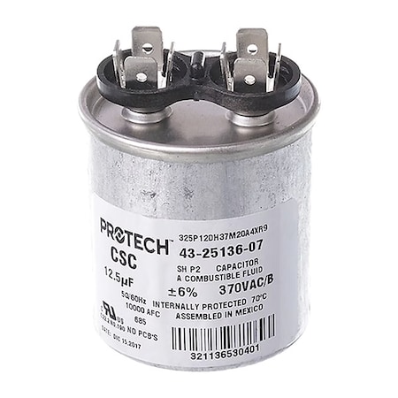 Prostock Motor Dual Run Capacitor, 370V AC 43-25136-07