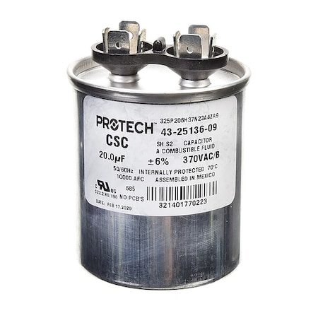Prostock Motor Dual Run Capacitor, 370V AC 43-25136-09