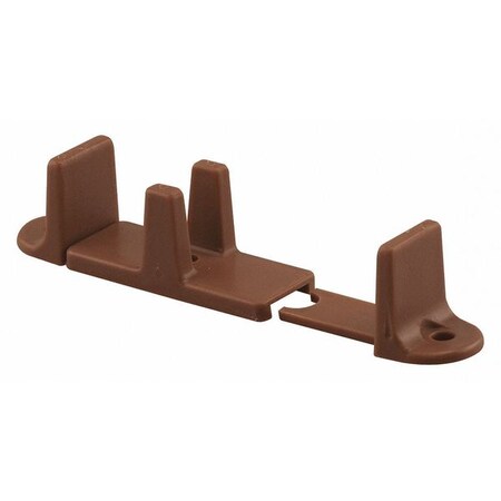 Primeline Tools Bypass Door Guide, 1 in. High, Adjustable, Dark Brown (2 Pack) N 7384