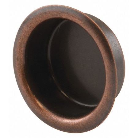 Primeline Tools Finger Pull, 3/4 in., Stamped Steel, Antique Brass, PK4 N 7328