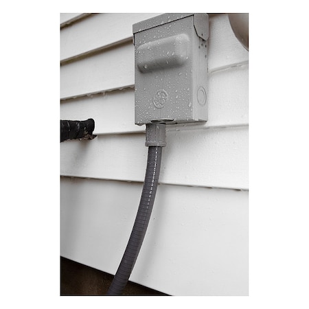 Bridgeport Fittings Conduit Fitting Connector, 3/4 in, Push-On, Nylon, Gray 430-PLT