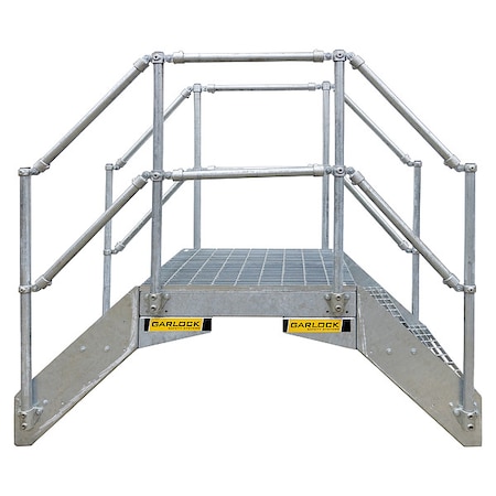 Garlock Safety Systems Crossover Bridge, 6 in Platform Ht, Steel, 1,400 lb Load Capacity, 2 Steps 430-212-600