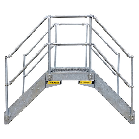 Garlock Safety Systems Crossover Bridge, 6 in Platform Ht, Steel, 1,400 lb Load Capacity, 3 Steps 430-313-600