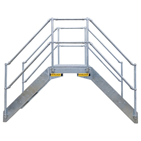 Garlock Safety Systems Crossover Bridge, 6 in Platform Ht, Steel, 1,400 lb Load Capacity, 4 Steps 430-414-600