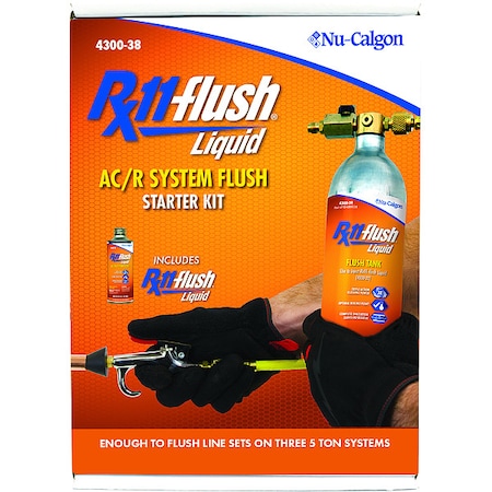 Nu-Calgon Refrigeration Flush Solvent Kit, Clear 4300-38