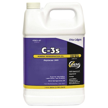 Nu-Calgon Mineral Oil, 55 gal, Drum, Tan 4303-01