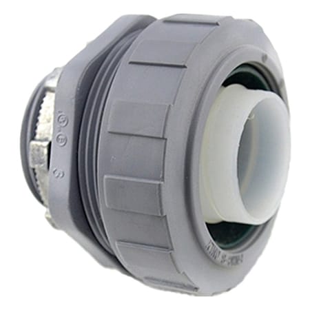Bridgeport Fittings Conduit Fitting Connector, 1/2 in, Push-On, Nylon, Gray 432-NMLT