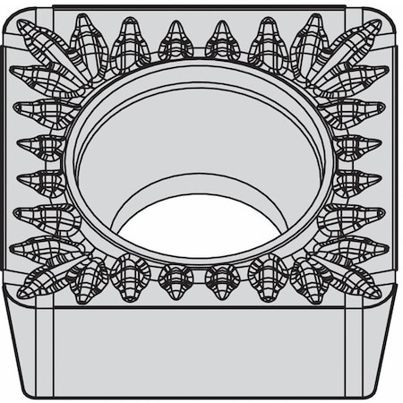 Widia Square Turning Insert, Square, 4, SCMT, 2, Carbide SCMT432MP WK20CT