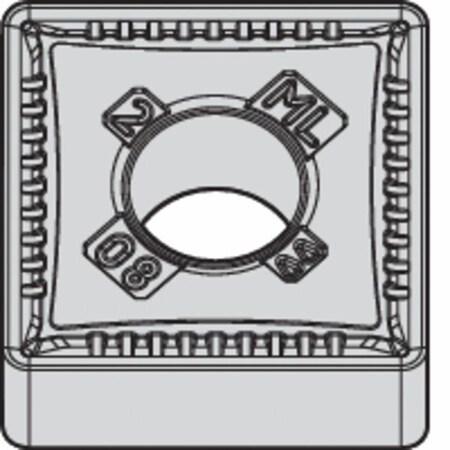 Widia Square Turning Insert, Square, 3, SNMG, 2, Carbide SNMG322ML WP15CT