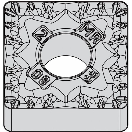 Widia Square Turning Insert, Square, 4, SNMG, 2, Carbide SNMG432MR WP25CT