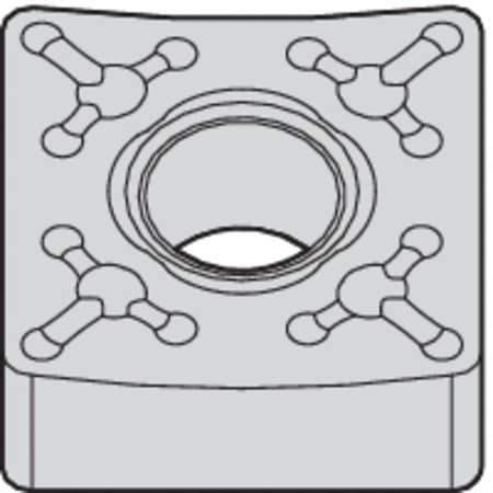 Widia Square Turning Insert, Square, 4, SNMM, 2, Carbide SNMM43265 WM25CT