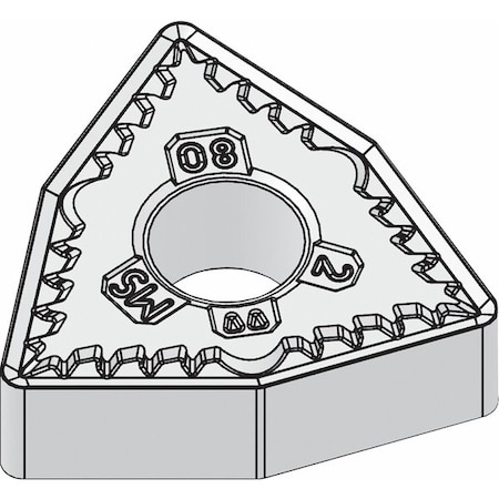Widia Turning Insert, Trigon, 4, WNMG, 1, Carbide WNMG431MS WS25PT