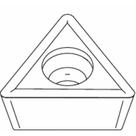 WIDIA Triangle Turning Insert, Triangle, 3/8 in, TCMT, 0.0156 in, Carbide TCMT3251 THM