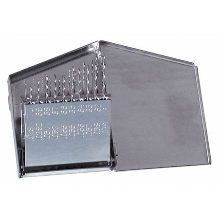 Cleveland 20PC 118 Deg General Purpose Jobber Length Drill Set Cleveland 2002 Bright HSS RHS/RHC No 61-No 80 C00937