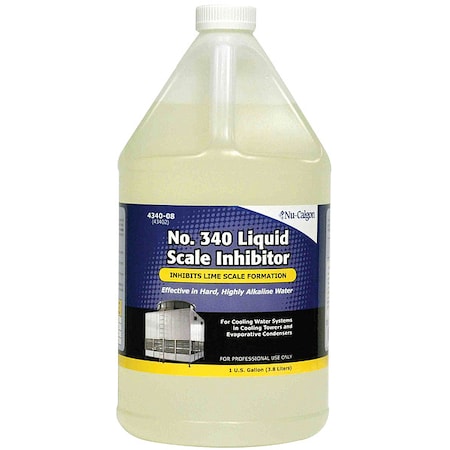 Nu-Calgon Scale Inhibitor, Yellow, 1 gal, Bottle 4340-08