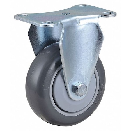 Zoro Select Plate Caster, 3-1/2" Wheel Dia., 275 lb. 435X82