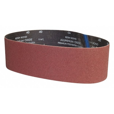 ZORO SELECT Sanding Belt, Coated, 4 in W, 36 in L, P80 Grit, Medium, Aluminum Oxide, YP0998W, Brown 05539554836