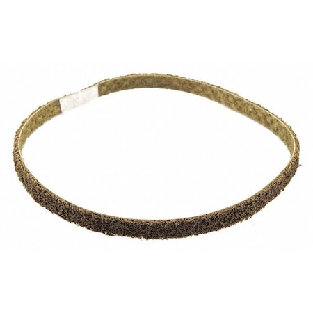 Zoro Select Surface-Conditioning Belt, 1/2 in W, 24 in L, Non-Woven, Aluminum Oxide, Not Applicable Grit, Brown 78072775330