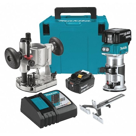 Makita 18V LXT Compact Brushless Router Kit (5.0Ah) XTR01T7