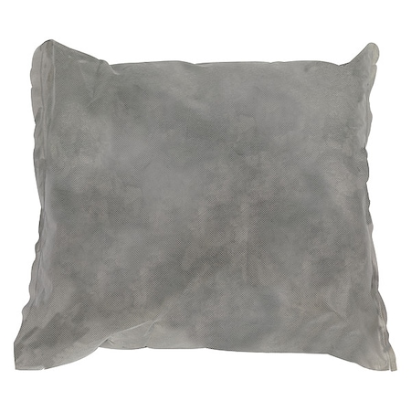 Condor Sorbent Pillow, 28 gal, 18 in x 18 in, Universal, Gray, 16 PK 436M75