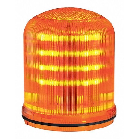 Federal Signal Warning Light, Amber, LED, 12 to 24V AC/DC, 120 to 240V AC, 85, 120 FPM, 3 29/32 in Dia. SLM100A