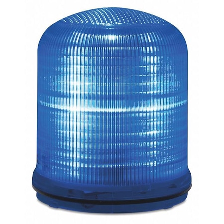 Federal Signal Warning Light, Blue, LED, 12 to 24V AC/DC, 120 to 240V AC, 85, 120 FPM, 3 29/32 in Dia. SLM100B