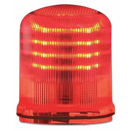 Federal Signal Warning Light, Red, LED, 12 to 24V AC/DC, 120 to 240V AC, 85, 120 FPM, 3 29/32 in Dia. SLM100R
