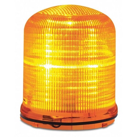 Federal Signal Warning Light, Amber, LED, 12 to 24V AC/DC, 120 to 240V AC, 85, 120 FPM, 3 29/32 in Dia. SLM200A