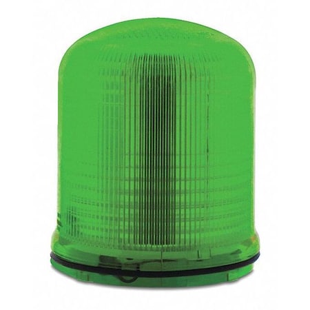Federal Signal Warning Light, Green, LED, 12 to 24V AC/DC, 120 to 240V AC, 85, 120 FPM, 3 29/32 in Dia. SLM200G