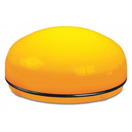 Federal Signal Warning Light, Amber, 3 29/32 in Lens Dia., 1 43/64 in Height, Polycarbonate Lens, Wire, LED SLM300A