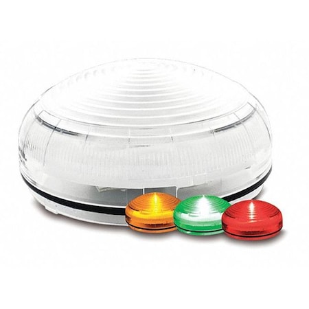 Federal Signal Indicator Light, Amber, Green, Red, LED, 12 to 24V AC/DC, 120 to 240V AC, 85, 120 FPM SLM1450