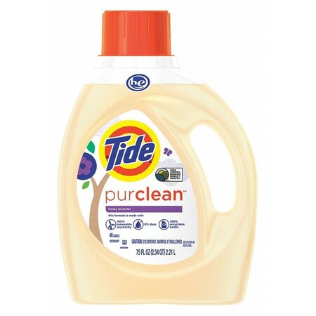 Tide Liquid Laundry Detergent, 75 oz Jug, Liquid, Honey Lavender, Yellow, 4 PK 96813