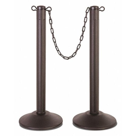Us Weight Heavy Duty Stanchion, Black, 37 7/8 in Post Height, matte U2006